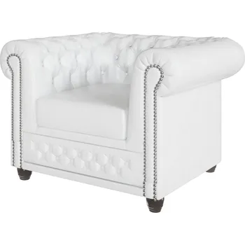 Křeslo Křeslo Chesterfield York - Meble Ropez Margarita 00-stříbrné 94x72 cm