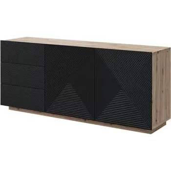 Komoda Komoda Asha 167 se šuplíky - Meble Bogart Artisan - černý mat 167x71 cm