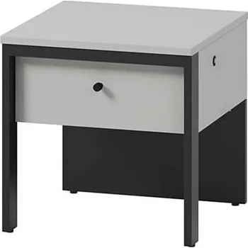 Noční stolek Noční stolek Gris - Lenart Šedá / Černá 40x40 cm