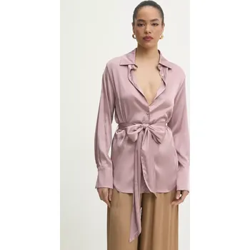 Košile Answear.LAB dámská, růžová barva, regular, s klasickým límcem s942.ios 30X, vel. L