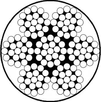 Lano Pozinkované lanko potažené PU 6x19M-WSC (7x19) Lano - průměr: 3 mm, Průměr včetně PU: 5 mm, PU Barva: Černé