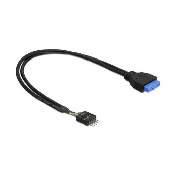 Prodlužovací kabel DeLock adaptér USB 3.0 19-pin samice na USB 2.0 8-pin samec 83095