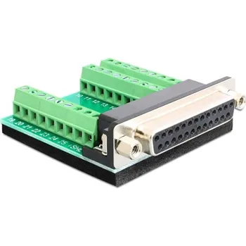Datový kabel Delock adaptér Sub-D 25 pin samice > svorkovnice 27 pinů 65317