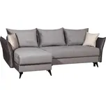 Rohová sedací souprava levá / pravá pro každodenní spaní s úložným prostorem na lůžkoviny Reja - Black Red White - BRW Monolith 85/Monolith 04 250x78 cm