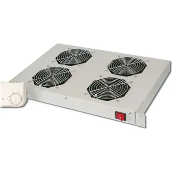 PC ventilátor Digitus 19" větrací jednotka 1U, 4 ventilátory, šedá DN-19 FAN-4-HO