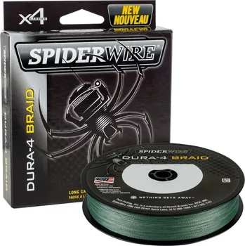 SPIDERWIRE Splétaná šňůra Dura4 Moss Green 0,14 mm 11,8 kg 150 m (SPIDERWIRE Šňůra Dura4 Braid Moss GreenYellow 0,14 mm / 150 m)