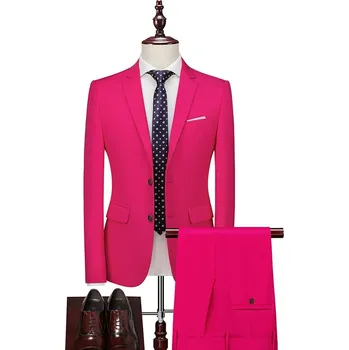 Plesový pánský oblek MC114 Velikost: 3XL, Barva (Varianta): 2v1 set Rose