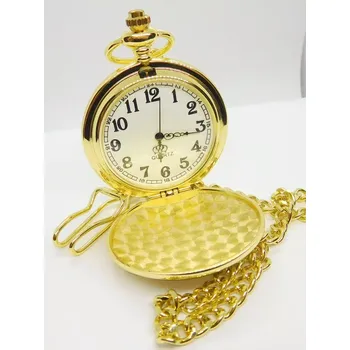 Hodinky Klenoty Budín Luxusní zlacené kapesní hodinky retro BADUS 11960804 s arabskými číslicemi (Klenoty Budín Luxusní zlacené kapesní hodinky retro BADUS 11960804 s arabskými číslicemi)