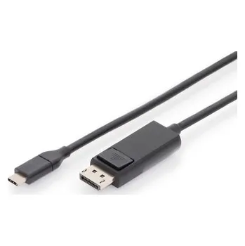 Datový kabel DIGITUS kabelový převodník USB C na DP 2,0m, 4K/60Hz, 32,4 GB zlacené konektory AK-300333-020-S