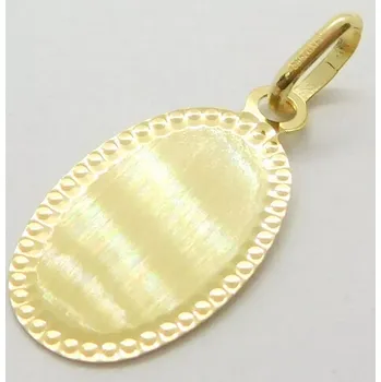 Přívěsek Klenoty Budín Zlatý přívěsek oválek vhodný ke gravírování 585/0,55gr 02443 (Klenoty Budín Zlatý přívěsek oválek vhodný ke gravírování 585/0,55gr 02443)
