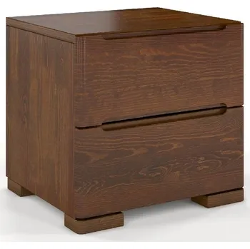 Noční stolek Vysoký noční stolek borovicový do ložnice Sparta - Skandica Ořech 40x38 cm