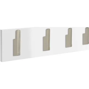 Věšák Praktický nástěnný věšák do předsíně Megan - Agat Bílá 50x15 cm
