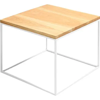 Konferenční stolek Konferenční stolek na kovových rámech do obývacího pokoje Tensio Solid Wood 50 - CustomForm Bílá-9003 50x45 cm