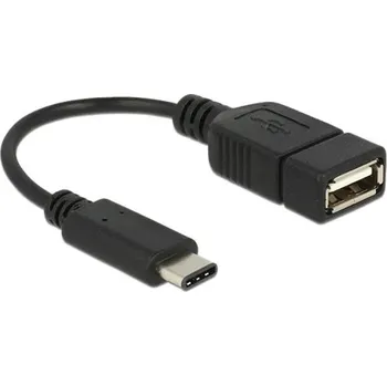 Datový kabel Delock adapter kabel USB Typ-C™ 2.0 samec > USB 2.0 typ A samice 15 cm černý 65579