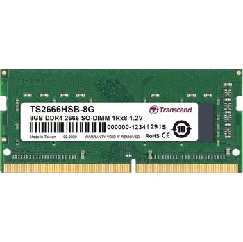 Operační paměť Transcend paměť 8GB SODIMM DDR4 2666 1Rx8 1Gx8 CL19 1.2V TS2666HSB-8G