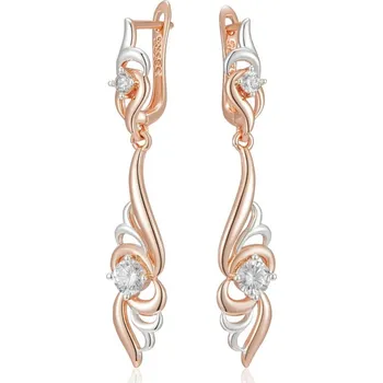 Náušnice Luxusní náušnice s kameny pozlacené 14K zlatem KI133 Barva (Varianta): H2019