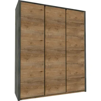 Šatní skříň Skříň Montana - Gala Meble Tmavý Lefkas / Smooth Grey 166x197 cm