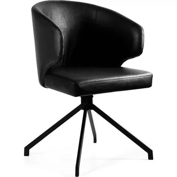 Jídelní židle Otočné křeslo Novo - Unique černá 50x81 cm
