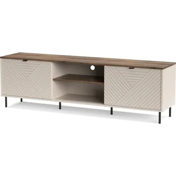 Televizní stolek TV stolek Evo - Mebelbos kašmír / dub Castello 183,4x55,2 cm