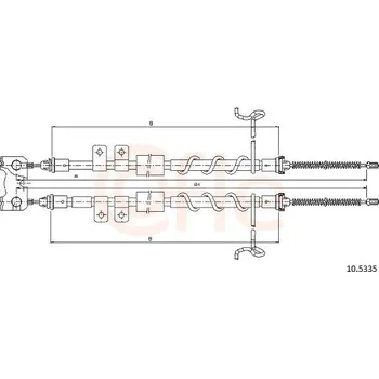 Brzdový systém Lanovod parkovací brzdy COFLE 92.10.5335