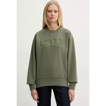 Dámská mikina Bavlněná mikina Pinko dámská, zelená barva, s potiskem, 104618 A2DC 104618.A2DC 91X, vel. L