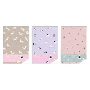 Set školních potřeb Blok rysunkowy A4/50K UV Cute Girl (10szt)