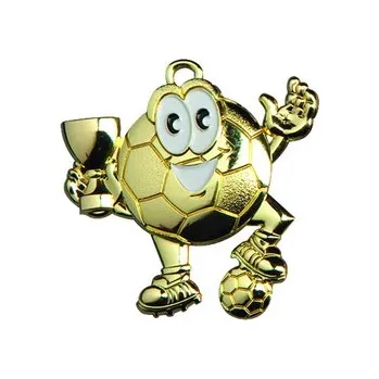 Medaile fotbal - míč, průměr 47 mm - Zlatá