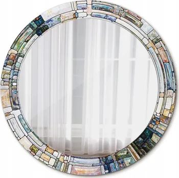 Zrcadlo Moderní Zrcadlo Kolo Vitráž 70cm