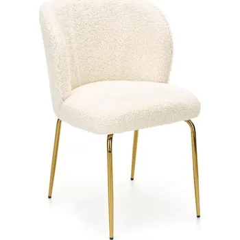 Jídelní židle Pohodlná čalouněná židle do jídelny K-474 - Halmar Krémová / Zlatá 54x80 cm