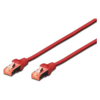 Síťový kabel Digitus CAT 6 Patch Cable, S-FTP, AWG 27/7, LSOH, Měď, červený 2m DK-1644-020/R