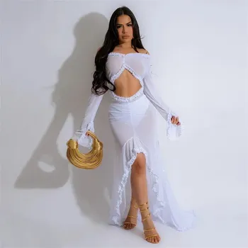 Dámské šaty Večerní šaty BR263 Barva: Bílá, Velikost: L