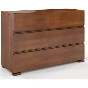 Komoda Buková komoda s 3 zásuvkami do ložnice Vestre - Skandica Ořech 120x81 cm