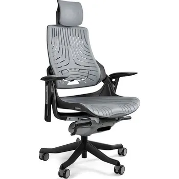 Jídelní židle Křeslo Wau - Unique Černá / Elastomer TPE-8 Šedá 68x117 cm