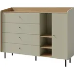 Velká komoda Alessio - Meblar Eukalyptus-Dub baltic dune 155x115 cm