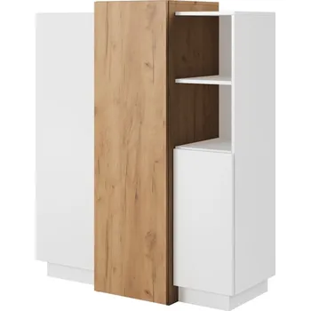 Komoda Komoda 3D - Meble Laski Bílá / Dub Craft Zlatý 110x133.5 cm