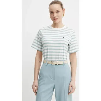 Pánské tričko Bavlněné tričko Weekend Max Mara zelená barva, 2515971031600 97X, vel. XS