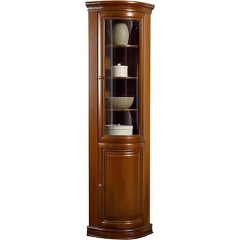 Knihovna Vitrína rohová malá Mortiz - Latzke Antická Třešeň 65x205 cm