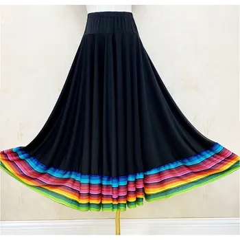 Dámská sukně Taneční dámská sukně na standardní, latino i flamenco tance Swing Černá