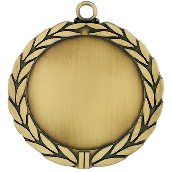 Medaile věnec, průměr 70 mm s emblémem - Zlatá