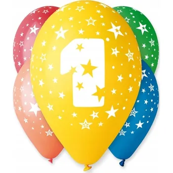 Balónek Balónky Ge.Ma.R. s potiskem číslice 1 25 kusů