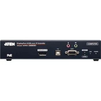 KVM přepínač ATEN KE9952T 4K DisplayPort Single Display KVM over IP Extender with PoE (Transmitter) KE9952T-AX