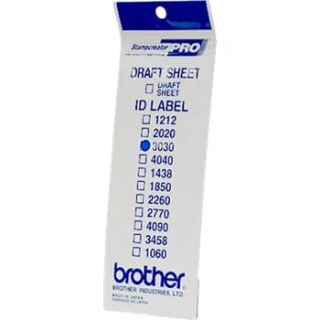 Razítko Brother ID-3030, štítek razítka s průhlednou krytkou, 12ks (30x30 mm) ID3030