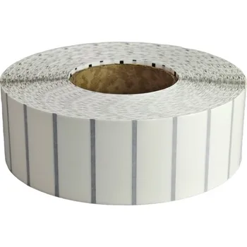 Samolepící etiketa Etikety 60x25mm, PVC clear, transparentní, D76, 5000 ks na roli, černá značka