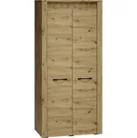 Šatní skříň Artis - ML Meble Dub Artison / Drážkovaná MDF Deska 90x200 cm