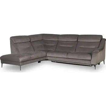 Sedací souprava Rohová sedací souprava levá pro každodenní spaní s matrací a úložným prostorem na lůžkoviny Gladiolus - Vero titan 44 287x102 cm