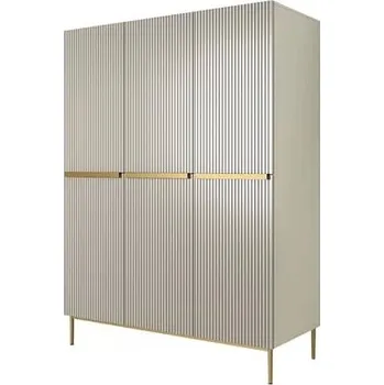 Šatní skříň Skříň Nicole 150 na podstavci se šuplíkovou skříňkou - Meble Bogart Kašmír-zlatá 150x220 cm