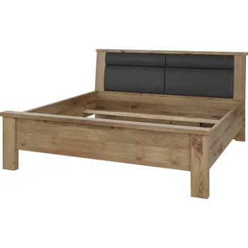 Postel Moderní pohodlná dvoumístná postel 180 do ložnice Fontana - MMI Sleeping Dąb Sękaty Olejowany / Tk. New Outander 27 190x101 cm