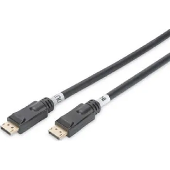 Video kabel Digitus DisplayPort 1.2. připojovací kabel se zesilovačem 10 m, Ultra HD 4K ,zlacené konektory AK-340105-100-S