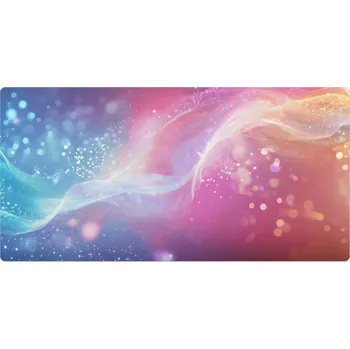 Obraz Ochranná podložka na stůl do kanceláře, firmy, barevná vlna světla, 90x45 cm