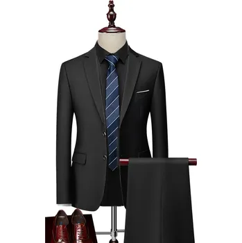 Pánský oblek Plesový pánský oblek MC115 Velikost: L, Barva (Varianta): Sada 2 ks černá